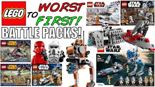 LEGO Worst To First  ALL LEGO Star Wars BATTLE PACKS UPDATED [upl. by Aeki]