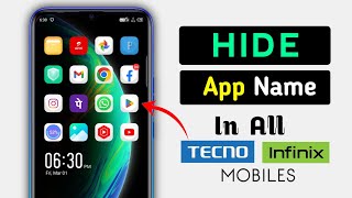 Hide Apps Name In All Tecno amp Infinix Mobiles  Apps Name Hide Kaise Karen [upl. by Telracs]