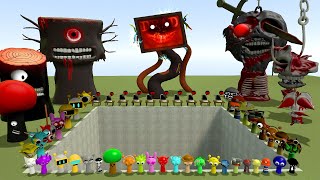 I FOUND ALL NEW HORROR SPRUNKI PHASE FAMILY SPARTAN KICKING in BIG HOLE LAVA Garrys Mod [upl. by Occer]