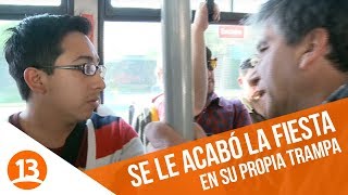 Tío Emilio sorprende a lanzas en la micro  En su propia trampa  Temporada 2014 [upl. by Ahsilahs]