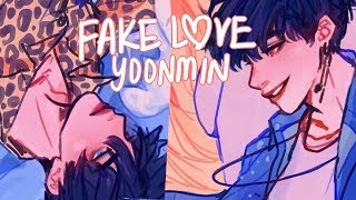 FAKE LOVE  YOONMIN SPEEDPAINT [upl. by Yllen]