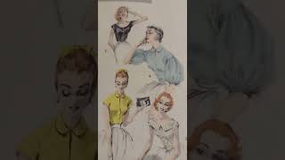 butterick Retro Fashion Inspiration puffedsleeves 50s blousedesign [upl. by Aniras]