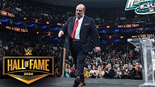 Paul Heyman receives raucous ovation from Philly crowd WWE Hall of Fame 2024 highlights [upl. by Ahselak]