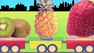 Fruit train Learn Fruit Train  learning fruits for kids [upl. by Corvese843]