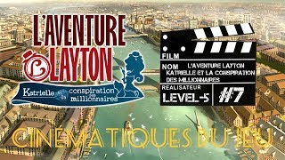 Laventure Layton Katrielle et la conspiration des millionnaires CINÉMATIQUES DU JEU 7 [upl. by Ahsuatan]