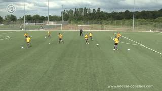 Attacking Soccer 4  Excellent Drill One TouchCombination Play [upl. by Kassia]