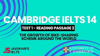 The growth of bikesharing scheme around the world  Cambridge IELTS 14 Test 1 Reading Passage 2 [upl. by Aisanat]