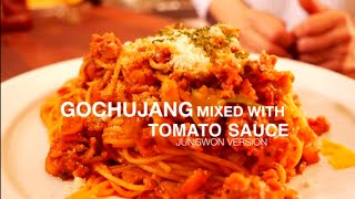 Spicy GOCHUJANG Pasta with Tomato  Korean Cooking with Jane [upl. by Ardnuhs818]