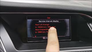 Audi A4 B8  How to reset the oil change interval message [upl. by Russ]