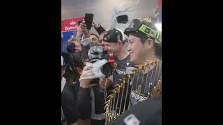 Shohei Ohtani tries out the new hardware WorldSeries [upl. by Dedra]