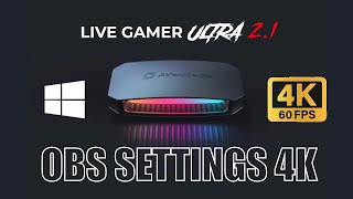 Actual AverMedia Live Gamer ULTRA 21 4k OBS Settings Windows GeForce 4060  PS5 [upl. by Lanctot982]