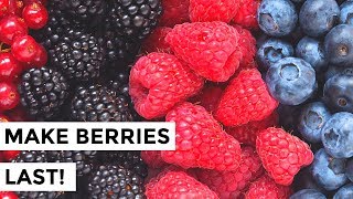 How to Keep Berries Fresher Longer  How to Wash Berries so They Last [upl. by Pliam]