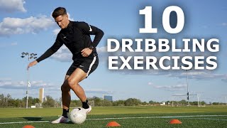 Improve Your Dribbling  10 Easy Close Control Dribbling Exercises [upl. by Ahdar]