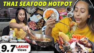 𝐓𝐡𝐚𝐢 𝐒𝐞𝐚𝐟𝐨𝐨𝐝 𝐇𝐨𝐭𝐩𝐨𝐭 𝐚𝐭 𝐇𝐨𝐦𝐞🍤🦞  Hot Pot Recipe amp Ingredients  Cookbang [upl. by Worlock]