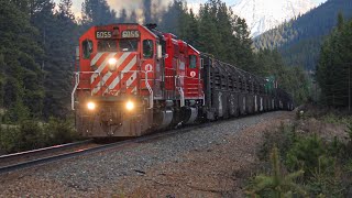 CP 6055 West  CPKC CWR11 Rail Train  CP Laggan Sub  Castle Mountain Alberta [upl. by Isidora]