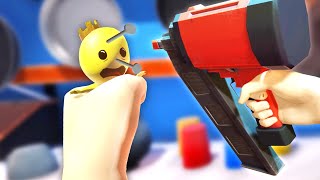 Shooting my MiniFriends with a Nailgun in Takelings VR [upl. by Sapienza187]