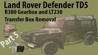 Land Rover Defender TD5 R380 Gearbox and LT230 TransferBox Removal Part 5 [upl. by Gnohp690]