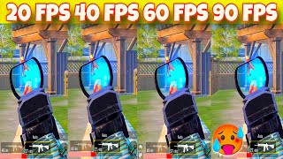 90 FPS vs 60 FPS vs 40 FPS vs 20 FPS  Bgmi FPS Comparison  BGMI FPS test [upl. by Ellehcem]