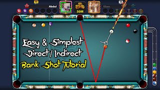 Easy 8 Ball Pool Direct indirect Bank shot trick tutorial UrduHindi [upl. by Treble]