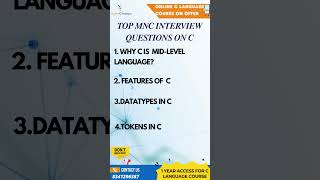 Top C Interview Questions part1  XpertChamps Insights skillstruct [upl. by Lrigybab793]