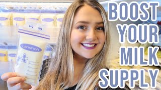 HOW TO PUMP EXTRA 1000 ML 32OZ OF BREASTMILK A DAY  BOOSTING MILK SUPPLY FAST  Abby Lindquist [upl. by Romilly]