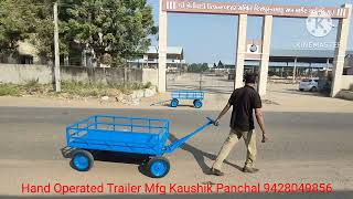 Hand Operated Trailer Mfg Kaushik Panchal Vijapur Gujarat 9428049856 All India Transport Service [upl. by Dorsey]