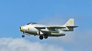 Saab J29 Tunnan  Saab 105 ARRIVALS at Kleine Brogel Sanicole Airshow 2016 [upl. by Enida181]