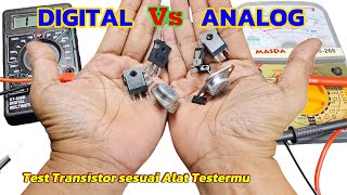 baru tau ternyata cek transistor menggunakan multitester digital dan analog beda acuan probe [upl. by Septima]