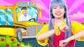 The Wheels On The Bus Go Round And Round 🚌🎵 Nursery Rhymes and Kids Songs  Mimie SingAlong [upl. by Remliw817]