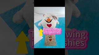 Turn kids drawing into plushies customplushies handmadeplushies forkid christmas giftidea diy [upl. by Atneuqal904]