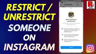 How to Restrict  Unrestrict Someone on Instagram [upl. by Lleznov]