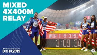 Mixed 4x400m Relay Final  World Athletics Championships Doha 2019 [upl. by Orlan]