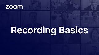 Zoom Recording Basics [upl. by Nezah]