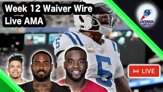 Week 12 Waiver Wire Live AMA [upl. by Yruoc]