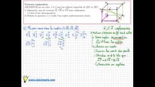 géométrie dans lespace  démontrer que des vecteurs sont coplanaires  exercice très IMPORTANT [upl. by Idoj]