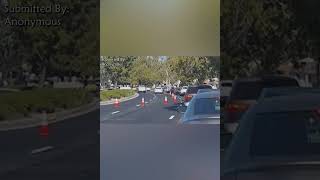 ENTITLED RICH JERK Thinks Construction Cones Dont Apply To Him shortvideo [upl. by Acined365]