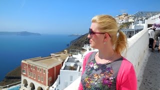 GREECE SANTORINI FIRA КРАСОТА МЕСТЕЧКА ФИРА КРАСИВЫЙ ВИД НА ВУЛКАН [upl. by Junia]