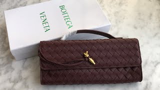 BOTTEGA VENETA Andiamo Clutch Bag Barolo Unboxing [upl. by Billi]