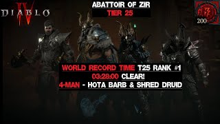 INSANE T25 NEW WORLD RECORD TIME 032800 CLEAR w ELON MUSK RANK 1 4MANToB 200 HoTA amp SHRED [upl. by Arammahs]