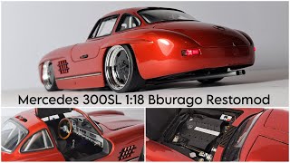 Mercedes Benz 300SL V8 Restomod 118 Bburago complete restoration [upl. by Raleigh]