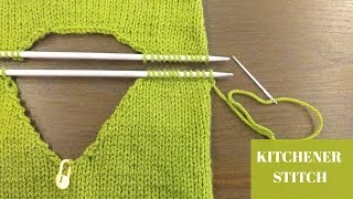 How to Graft Your Knitting  Kitchener Stitch Sew Shoulders With Tapestry Needle By Clydknits [upl. by Mendelson]