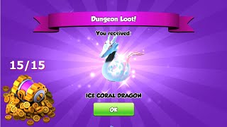 1515 Last big chest Ice Coral Dungeon weekDragon Mania legends  220500 Third Laterna Dragon [upl. by Croner234]