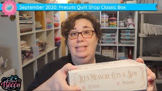 Quilt Subscription Box Opening the September 2020 Precuts Quilt Box Classic [upl. by Christabel]