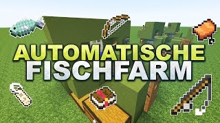 Minecraft  Vollautomatische Fischfarm  Automatic Fishfarm  Tutorial 110 [upl. by Amalbena]