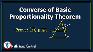 Proof of the Converse of Proportionality Theorem  Geometry [upl. by Ettesyl]