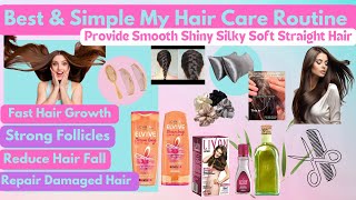 My Simple Hair Care Routine  How To Get Long Shiny Silky Hair [upl. by Shanda]