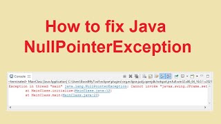 Fix NullPointerException in Java [upl. by Desai238]