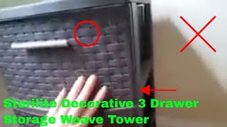 ✅ How To Use Sterilite Decorative 3 Drawer Storage Weave Tower Review [upl. by Nivak367]