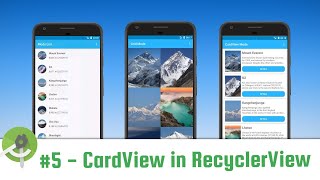 RecyclerView part 5  CardView  Android Studio Tutorial [upl. by Aivatnohs500]