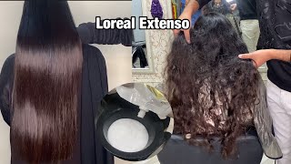 How to Hair smoothingStraightning Extenso Permanent Hair Straightening With Loreal Xtenso [upl. by Adler183]